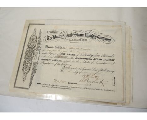 Collection of twenty seven pre 1900 British Company share certificates