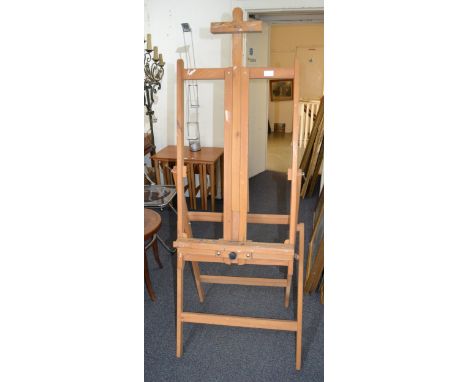 20th Century beechwood folding artist's easel by Winsor & NewtonFolds down as shown in photo 2. 4ft x 2ft