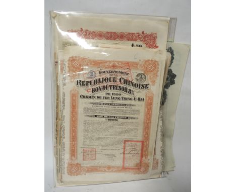 Collection of forty five World share certificates