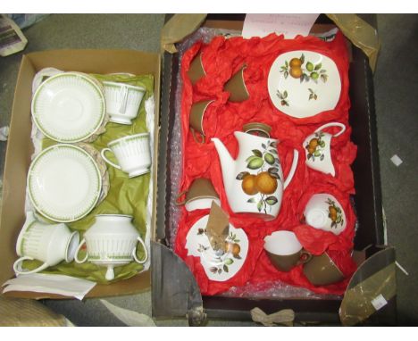 Mid 20th Century Midwinter oranges and lemons pattern twenty one piece coffee service, together with a Noritake Green Point p
