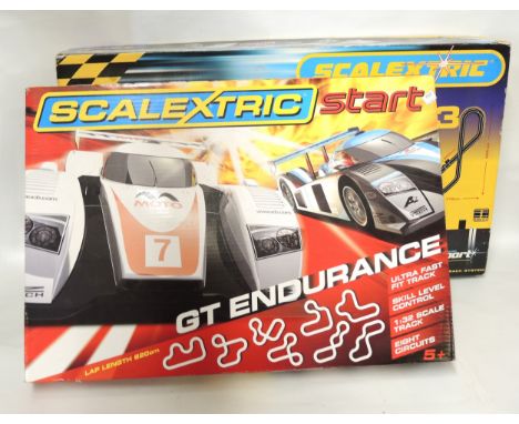 Two Scalextric boxed sets, Formula One and GT Endurance, together with various slot cars, track and accessories