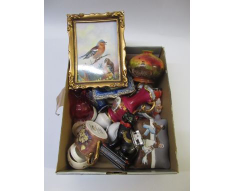 Shelley ' Surrey Scenery ' miniature vase, together with other miscellaneous small items of decorative porcelain and pottery 