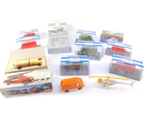 Oxford die cast models of public vehicles, including Royal Mail vans, an Atlas Model of a Jaguar MkII police car, an SAS Clas