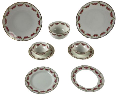 A comprehensive porcelain Tea Service, approx. 47 pieces Cauldon China, by T. Goode &amp; Co., comprising cups, saucers, plat