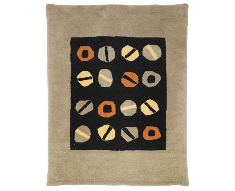 Patrick Scott, Irish (1921-2014)  "Liquorice Allsorts," Tapestry, V'soske Joyce, (lacks label) approx. 9' x 7', as a fabric, 