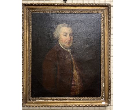 18th Century Irish School  "Mr. Toby Ryan, Esquire of Inch in the County of Tipperary," O.O.C., head and shoulder portrait of