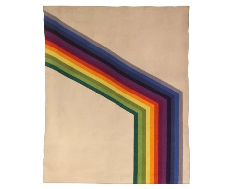 Patrick Scott, Irish (1921-2014) "Rainbow, No. 5," Tapestry, V'soske Joyce, label, approx. 8' x 6', as a fabric, w.a.f. (1) P