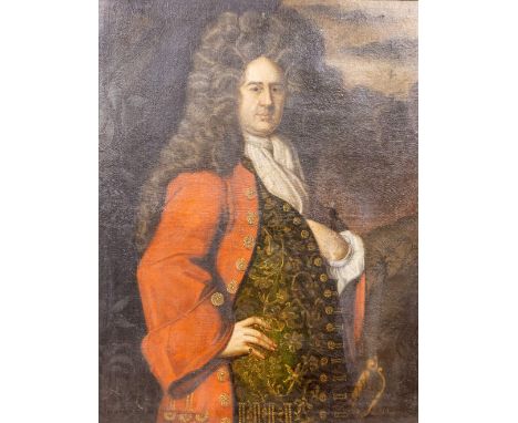 Circle of James Gandy (1619-1689)   “The Piked Eustace” Portrait of Sir Maurice Eustace, O.O.C., c. 1689, 122cms x 93cms (48"