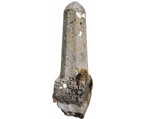 A 19th Century granite&nbsp;obelisk shaped Pillar, approx. 84cms (33")h. (1) 