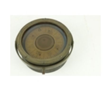 A brass lifeboat Sestrel Binnacle Compass, with dome top, 8 1/2'' (22cms); together with a&nbsp;heavy circular Ship's brass B