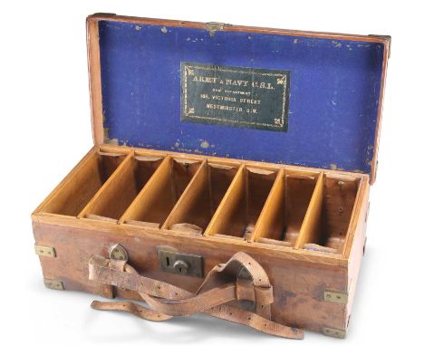 ARMY &amp; NAVY C.S.L., A BRASS-CORNERED LEATHER CARTRIDGE MAGAZINE ARMY &amp; NAVY C.S.L., A BRASS-CORNERED LEATHER CARTRIDG