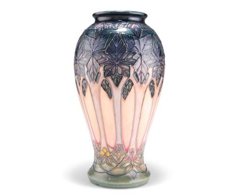 A MOORCROFT CLUNY PATTERN TUBELINED POTTERY VASE A MOORCROFT CLUNY PATTERN TUBELINED POTTERY VASE, designed by Sally Tuffin, 