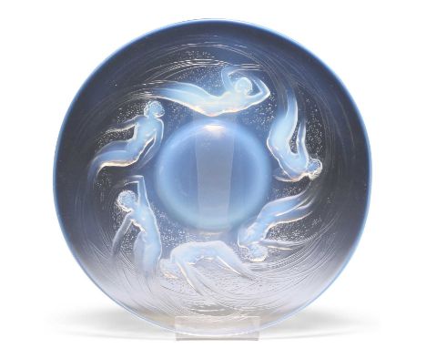 RENÉ LALIQUE (FRENCH, 1860-1945), AN OPALESCENT ONDINES PLATE RENÉ LALIQUE (FRENCH, 1860-1945), AN OPALESCENT 'ONDINES' PLATE