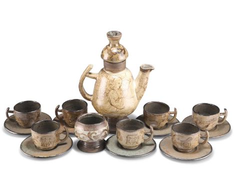 DAVID &amp; HERMINA BOYD (1924-2011 AND 1931-2000), A STUDIO POTTERY COFFEE SERVICE DAVID &amp; HERMINA BOYD (1924-2011 &amp;