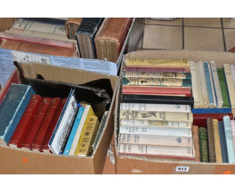 THREE BOXES OF BOOKS containing approximately fifty-five miscellaneous titles, mostly in hardback format, subjects include en
