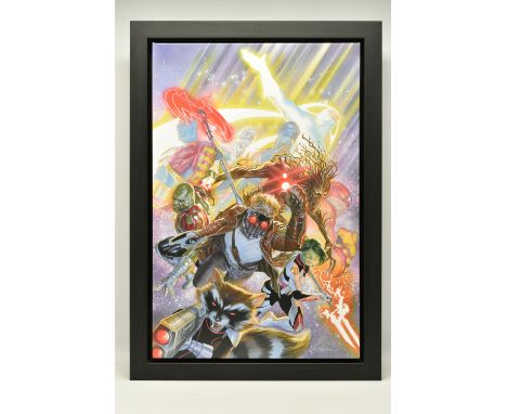 ALEX ROSS FOR DC COMICS (AMERICAN CONTEMPORARY) 'GUARDIANS OF THE GALAXY', a signed artist proof edition print on canvas, dep