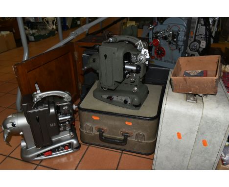 A GROUP OF VINTAGE PAILLARD BOLEX PROJECTORS, to include two Paillard Bolex M8 projectors, one in the earlier olive green ena