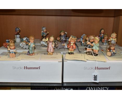 A GROUP OF SEVEN BOXES OF STUDIO HUMMEL CHRISTMAS TREE DECORATIONS, twenty one figures comprising Letter to Santa, Stringing 
