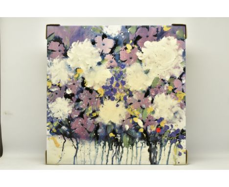 DANIELLE O'CONNOR AKIYAMA (CANADA 1957) 'POSTERITY III', a signed limited edition box canvas print depicting blossoms, 91 /19