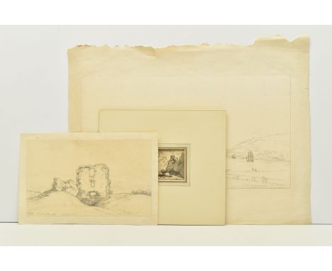 JOSEPH FARINGTON (1742-1821) 'KENDAL CASTLE' a pencil sketch depicting the castle ruins, signed titled and dated August 23 17