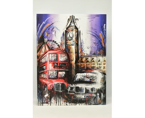 SAMANTHA ELLIS (BRITISH 1992) 'PLAYING FOR TIME', a signed limited edition print depicting London icons, 12/195 with certific