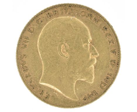 King Edward VII, Half-Sovereign, 1903. King Edward VII, Half-Sovereign, 1903, Bare head r. R. St. George and dragon, London M