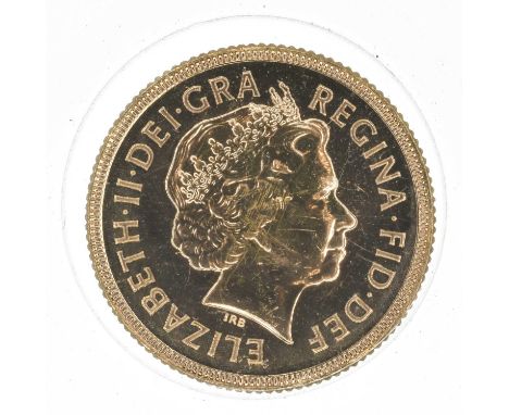 Queen Elizabeth II, Sovereign, 2002. Queen Elizabeth II, Sovereign, 2002, Crowned head r. obverse portrait by Ian Rank-Broadl