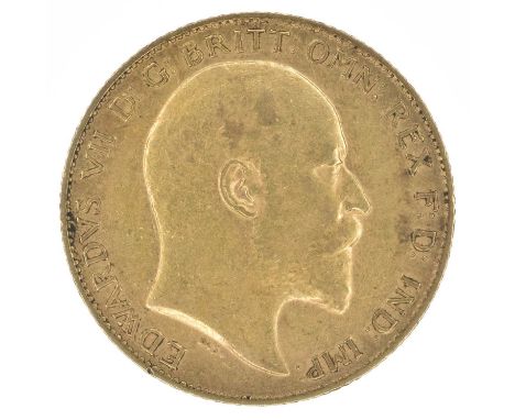 King Edward VII, Half-Sovereign, 1910. King Edward VII, Half-Sovereign, 1910, Bare head r. R. St. George and dragon, London M