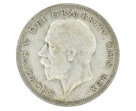 King George V, Halfcrown, 1930, key date. King George V, Halfcrown, 1930, Fourth Coinage (1927-36), Modified bare head l. R. 