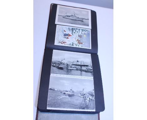 A vintage postcard album 