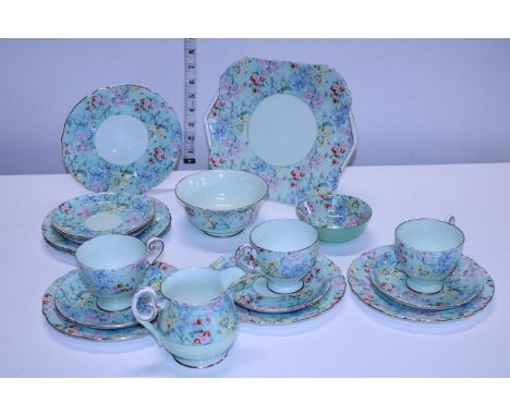 A Shelley bone china tea service 'Melody' 