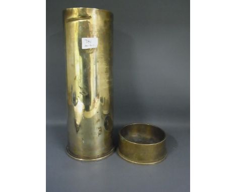 Two presentation shell cases to Brigadier M C Owen from all senior NCO's 3 BAD Aug 1991 - the smaller from the Officers from 