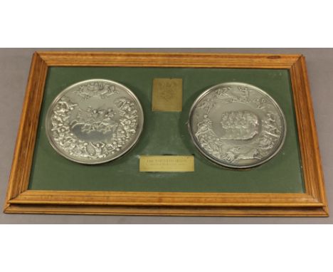 A COMMEMORATIVE WATERLOO MEDAL limited edition number 533, produced by the Waterloo Committee, mounted, two separate sides in