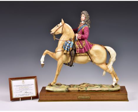 Bernard Winskill for Royal Worcester porcelain limited edition "Marlborough" figure, equestrian figure from 'The Famous Milit