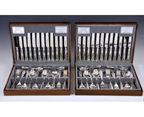 Two canteens of silver plated flatware, of 44 pieces each, for six settings by Cooper Ludlam, Sheffield. (2) * As new, very l