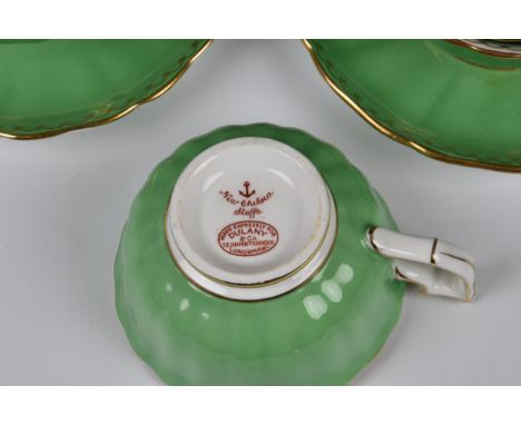 A New Chelsea for Dulany of Knightbridge porcelain part tea service, early 20th century, printed factory marks, painted with 