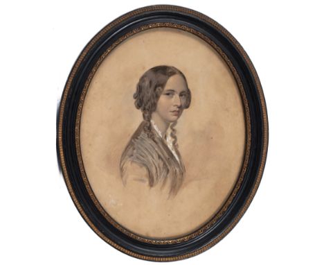 English School (19th century), A portrait of a young lady, Mary Ann Cooke Stafford, wife of Edward Lloyd Griffiths of Chelten