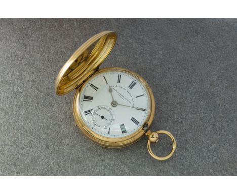 A late-Victorian 18ct gold full hunter fusee pocket watch by John Hawley of London, the case hallmarked Chester 1900, the sig