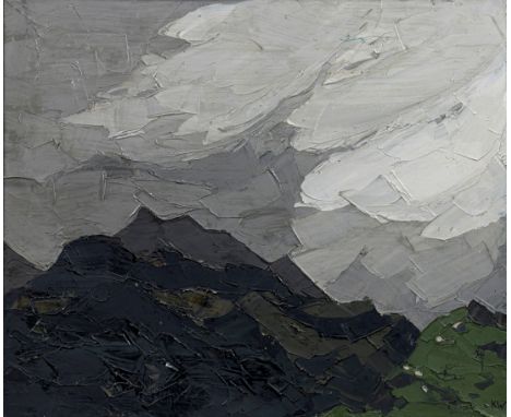 Sir John Kyffin Williams, RA (Welsh, 1918-2006), ‘Llewedd’ impasto oil on canvas, signed with initials lower right, grey-gree