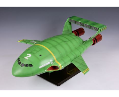 Iconic Replicas Limited THUNDERBIRD 2 - Supermarionation Replica Collection, Thunderbird 2 model, raised on stand, having bra