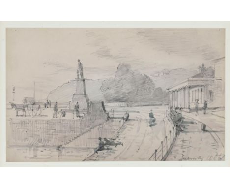 attributed to Lemon Hart Michael (British, 1824-1902), ‘Guernsey 1886’, comprising a pencil and watercolour sketch of the sli