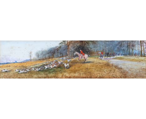 Arthur Willett (English, 1868-1951), A pair of hunting scenes, watercolours, one signed lower left, the other lower right,. e