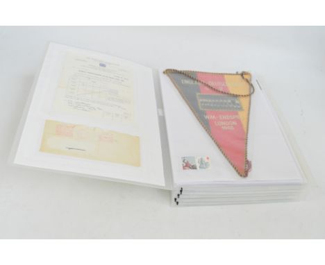 1966 World Cup; a large presentation display book containing an FA 1966 World Cup ticket receipt and envelope, large Final Ti