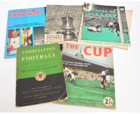 A 1970 Football World Cup magazine guide, by Ford, a 1950s Football Association Instructional book, The Story of the FA Cup, 