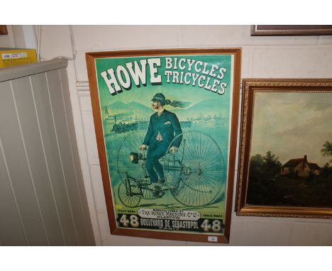 A coloured print for Howe Bicycles Tricycles 