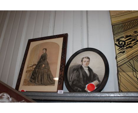 A watercolour portrait study of a scholar; and one other watercolour portrait study