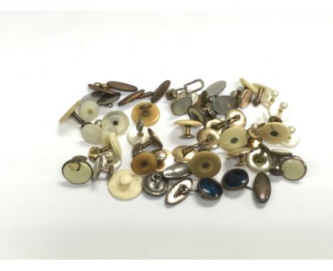 A collection of vintage cufflinks. NO RESERVE