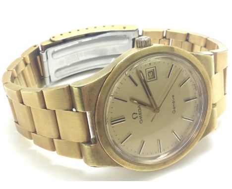 Boxed vintage Omega Geneve mens watch, with paperwork. 91.5g (B)