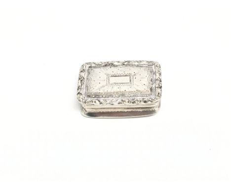 A vintage silver Nathaniel Mills vinaigrette. 6.8g approx Postage (a).