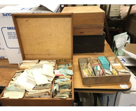 Six cases of vintage watch crystals